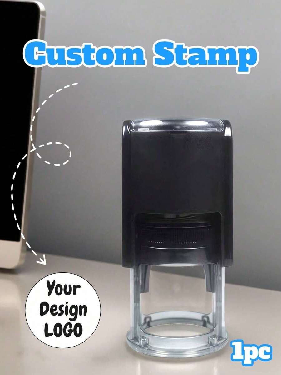 1/2 pezzi Timbro personalizzato con logo rotondo, timbri personalizzati autoinchiostranti, timbri in gomma rotonda personalizzabili, timbri aziendali personalizzabili, 2 dimensioni: S 42mm/1,65 pollici, M 52mm/2,05 pollici, 3 colori di inchiostro: rosso/blu/nero, forniture per piccole imprese, timbro, multifunzionale, regolabile, ornamentale, riutilizzabile, raffinato, adorabile, di alta qualità, moderno, colorato, carino, confortevole, elegante, personalizzato, unico, regali ideali per lui, regali ideali per lei, ragazzo, ragazza, papà, mamma, famiglia, amici, ufficio, sala da tè, scuola, casa, rinfrescamento della casa, macchine per goffratura personalizzate, atmosfera accogliente, rinfrescamento della casa in autunno, armonia domestica