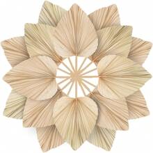 1/3/5 piezas Hojas de palma secas grandes, naturales y recortadas, hojas de palma tropical, abanicos, decoración de boda bohemia, fiesta hawaiana de Luau, decoración de cocina, flores secas, decoración de Pampas Grass, San Valentín, regalo, decoración de otoño, otoño, plantas falsas