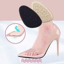 3 Pairs Of Half Insoles, Forefoot Cushions, Soft Anti-Pain Thick Insoles For High Heels, Women
