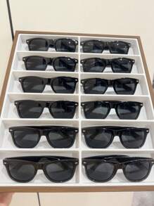 12pcs/Set Classic Unisex Fashion Fashion Glasses, Suitable For Outdoor Travel, Driving And Daily Accessories