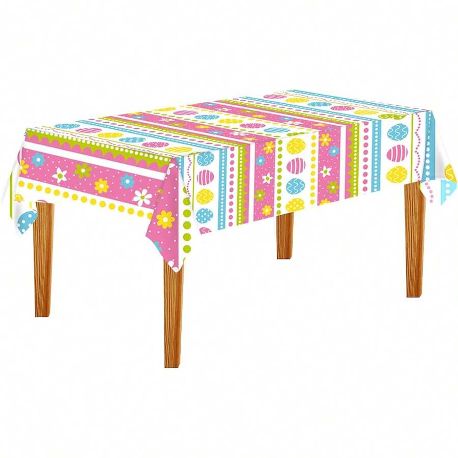 1 mantel de Pascua, 137 pequeño, 229 inteligente/54 pequeño, 90 pulgadas, manteles de Pascua cuadrados, cubierta de mesa de plástico.