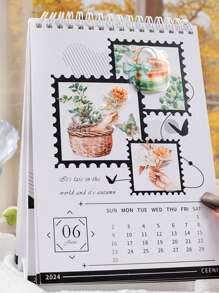 1 Roll PET Vintage Flower Basket Theme Washi Tape, Floral Series Decorative DIY Scrapbooking Materials For Planners/Notebooks/Journals/Diary/Cup/Calendar Etc. -Fresh Creative DIY Collage Scenery Materials
