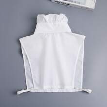 1pc Women's Detachable Adjustable Bowknot Decorated Vintage Palace Style Dickey Collar, Sexy, Minimalist For Shirt/Blouse - White - View 4