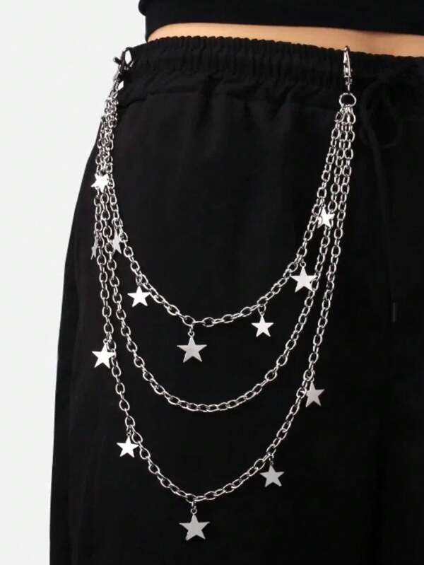 1 Piece Multi-Layer Pentagram Pendant Pants Chain