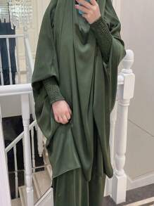 1 chiếc khăn trùm đầu rộng rãi cho nữ Abaya có bo chun, phù hợp với mọi vóc dáng, thoải mái khi mặc hàng ngày - Nhiều màu - Xem 20