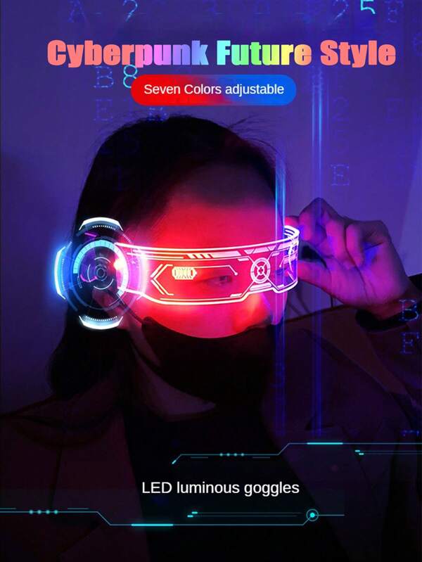 LED-lichtgevende glazen, kleurrijke punk-sci-fi-glazen, feestbars, rekwisieten voor een muziekfestivalsfeer