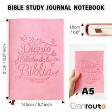 Granrouto Diario de estudio bíblico Granroute español - Suministros de estudio bíblico del método S.O.A.P. Cuaderno de notas de la iglesia Cuaderno devocional diario Cuaderno de oración Juego de toma de notas y diario Regalos basados en la fe para mujeres, hombres, útiles escolares, regreso a clases