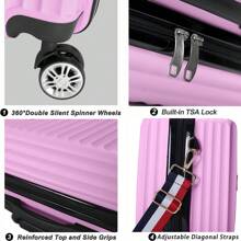 Bộ du lịch 2 món: Một hộp đựng mỹ phẩm và một vali thời trang với kích thước 14 inch và 20 inch, được trang bị khóa số và dung tích lớn, phù hợp cho cả công tác và du lịch, unisex, lý tưởng cho sinh viên sử dụng hàng ngày. Vali kéo du lịch mùa thu, vali kéo có bánh xe, vali du lịch cứng cáp, vali xách tay có bánh xe, đồ dùng du lịch bền chắc, dành cho nam và nữ, phụ kiện du lịch thiết yếu, đồ dùng du lịch, đồ dùng sắp xếp du lịch. - trắng - Xem 7