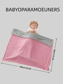 1pc Double-Layer Bubble Blanket, Baby Swaddle Wrap Blanket, Newborn Crib Blanket, Baby Stroller Outdoor Blanket, Infant Gift
