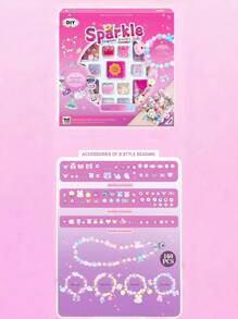 Perles pop, kit de création de bijoux - arts et artisanat pour les filles de 3 à 7 ans, jouets à perles à clipser - collier, bracelet, bague, set de création DIY