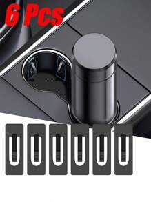 Juego de 6 portavasos de coche con clip limitador, soporte para botellas de agua de coche, fijado con clip universal para almacenamiento de interiores de vehículos