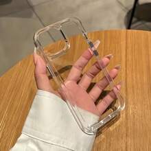 1 stuk ultradunne transparante lensbeschermer met hoogwaardig metalen frame en gepersonaliseerde telefoonhoes, compatibel met 16 Pro Max, 15/14 Plus, 13/12/11-serie