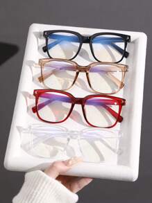 1pc/4pcs Light Lively Colorful Ins Style Exquisite Casual Women Clear Eyeglasses For Back To School Daily Life Office Watch TV Play Games Phone Accessories