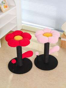 1pc Flower Shaped Cat Scratching Post, Cat Scratch Board, Cat Tower For Resting, Playing And Grooming - Multicolor - View 6