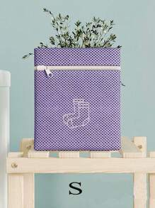 1 件彩色刺绣加厚洗衣袋、洗衣机保护网袋、内衣、胸罩和衣服洗漱袋 - 淡紫色 - 查看 2