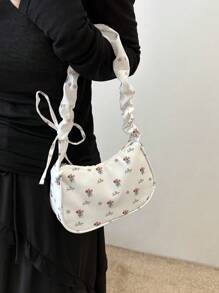 1入便攜式花紋聚酯拉鍊肩袋，時尚且適合女性日常使用 - 彩色 - 查看 5