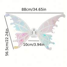 1pc Popular Led Light Music Controlled Electric Butterfly Wings Party Costume Decoration, Colorful & Eye-Catching, Perfect For Princess Dress Up, Indoors & Outdoors Party, Christmas, Valentine'S Day, All Festivals Gift