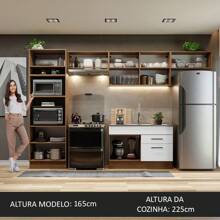 Cocina Integral Completa Modular Madesa 350cm Agata 01 - Marrón y Blanco - Ver 5