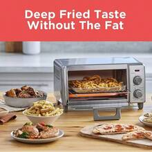 BLACK+DECKER Crisp 'N Bake Air Fry Countertop Convection Toaster Oven, XL Capacity, 8-Slice, 5-In-1, Fits 9" X 13" Pan,12" Pizza, 60-Min Timer, Bake, Broil, Air Fry, Toast, Keep Warm, Stainless Steel - Medium Capacity - View 8