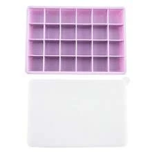 Silicone Ice Cube Mold Suitable For Food Use, Featuring 15 Or 24 Square Grids With A Lid For Easy Ice Release.Soft Silicone 15 Grids Ice Making Box - 1pc Low Temperature Resistant Easy To Clean Ice Cube Mold Tray,Silicone Ice Tray -Grids Hexagonal Ice Cube Mold For Perfectly Shaped Ice Cubes And Ice Balls