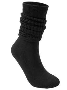 1 Pair Fashion Knee-High Socks, Versatile Sports Thickened Stacking Socks, Outdoor Sports Plush Terry Socks, Retro Yoga Sports Socks