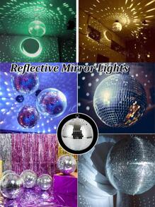 1 件银色镜面迪斯科球装饰挂镜球，时尚有趣，适合大型派对装饰 - 适用于 DJ 俱乐部、派对、婚礼、家居装饰和现场舞台，带挂环，易于安装 - 彩色 - 查看 8
