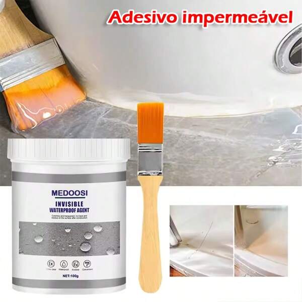 Impermeabilizante Vedamax Infiltrações Selante 300g + Pincel /Impermeabilizante invisível Cola anti vazamento