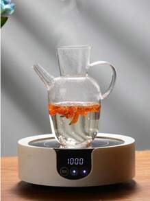 Chinesischer Stil Glas Kung Fu Teekanne, Kaltwasser Wasserkocher, transparente Teekanne, Saftflasche, ergonomischer Griff, einfach zu reinigen, beständig gegen hohe und niedrige Temperaturen, rissbeständig beim täglichen Brühen, empfohlen von Tee-Künstlern, retro-stromlinienförmiger Teekannenauslauf für den Hausgebrauch geeignet, geeignet für losen Tee/Kaffee, antike Wohndekoration Geschenke (500 ML)
