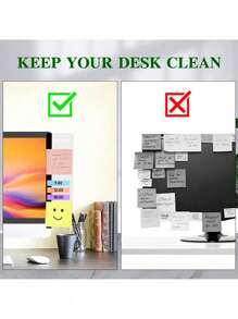 Computer Monitor Notes Monitor Message Board Screen Memo Board Computer Sticky Note Holder Message Memo Panel For Office - Multicolor - View 4