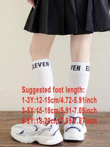 1 Pair Kids' Spring/Summer Versatile Casual Knee-High Socks, Thin Sports/School Socks For Girls - Multicolor - View 11