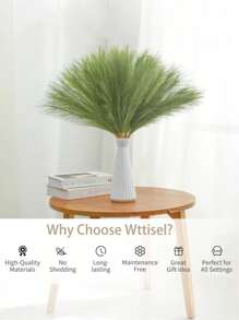 MEHELANY 25/12/6Pcs Artificial Pampas Grass Decoration, Silk Artificial Pampas Grass Flowers, Real And Fake Pampas Grass Branches Vase Flower Arrangement For Home Decor, Indoor Vase Centerpiece, Wedding Centerpiece, Mother's Day, Home Boho Decor, Artificial Reed,Fall Decor,Autumn