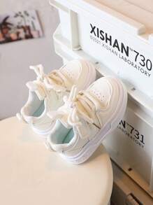 Girls Pink Flat Shoes, Boys White Casual Sneakers, Kids Shoes
