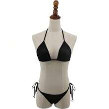 Sheer Bikini See Through Micro Bikinis Extreme Mesh Swimsuit Brazilian See Thru G String Thong Bathing Suit - 17181-2-黑色 - 查看 3