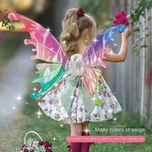 1pc Popular Led Light Music Controlled Electric Butterfly Wings Party Costume Decoration, Colorful & Eye-Catching, Perfect For Princess Dress Up, Indoors & Outdoors Party, Christmas, Valentine'S Day, All Festivals Gift