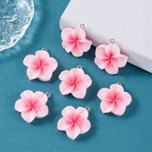 20/50 piezas Colgantes de flor de resina vívida - Una variedad de colgantes florales de verano para hacer joyas DIY, collares, aretes y accesorios de manualidades - Plumeria - Ver 5