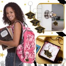 2025 届毕业钥匙扣 橡胶钥匙扣 毕业帽 20 件