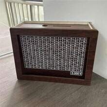 1pc Wooden Money Saving Box, Creative Craft Gift (Money Box Comes With 1 Erasable Pen)