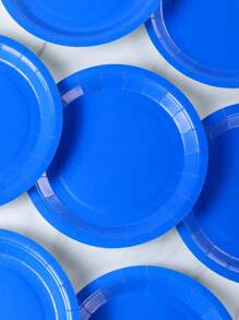 7/9 Inch Navy Blue Disposable Paper Plates Party Supplies, Navy Blue Disposable Paper Plates, Party Decorations, Disposable Party, Birthday Party Gathering, Gift Party, Celebration Decorations - Multicolor - View 5
