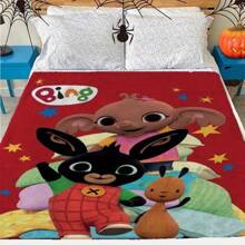 Cartoon Fleece Blanket - Cozy, Lightweight Flannel Throw Featuring Colorful Animated Characters, Ideal For Bed, Sofa, Camping, Office, Travel, And Home Decor, Perfect Gift For Youngsters