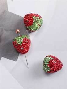 3-10pcs/Pack Red Strawberry Shaped Crystal Beads DIY Jewelry Making Accessories - Red - View 5