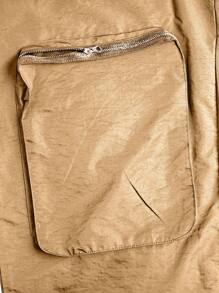 Pantalones Cargo Impermeables para Mujer - ¡Prepárate para la Semana Santa! Pantalones Técnicos con Bolsillos Impermeables, Tela Ligera Multiestacional para Aventuras de Primavera y Día del Niño - Albaricoque - Ver 6