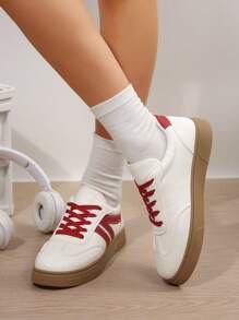 Women's Athletic Colorblock Shoes – Patchwork Upper And Chunky Sole For Fitness Activities
