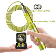 1 Set Adjustable Aluminum Alloy Bearing Jump Rope, Portable Fitness Workout Equipment For Cardio, Boxing, Calorie Burning