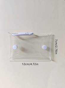 3PCS Solid Color Clear Minimalist And Casual Waterproof Storage Bag Small PVC Clear Mini Female Purses Women Kids Girls Key Earphone Coin Storage Bags Wallet Pouch Transparent Coin Purse With Handle Portable Mini Bag Lightweight Clear Bag For Travel And School For Men And Women Travel Accessories