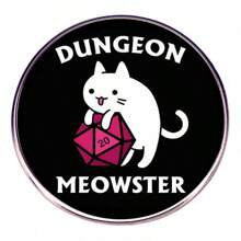 Cat And Dungeon Brooch Play Dragon And Dungeon Dice Game Pin Badge Metal Alloy Badge Accessories - Cats and Dungeons - View 4
