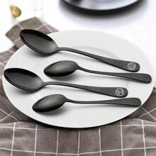 12 Peças Colheres de Sopa de Aço Inoxidável com Desenho de Constelações Zodiacais, 20,5 cm, Reutilizáveis, Aptos para Lava-Louças, Adequados para Reunião Familiar, Festa, Presentes de Feriado, Itens Escolares