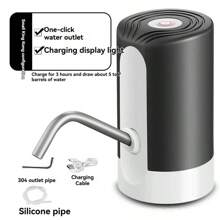 Type-C Rechargeable Electric Water Pump, Quick Water Dispenser For Home And Outdoor Use, Anti-Leakage Design