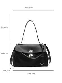 Solid Color Fashionable PU Leather Women's Crossbody Bag, Versatile & Spacious Shoulder Bag, Minimalist & Elegant Design Suitable For Office Ladies, University Students, Career Women, Business Trips, Parties, Outdoor Activities, Birthday Gifts