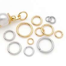 30/100 件不锈钢环跳环 4/5/6/7/8/10 毫米跳环连接环用于珠宝制作项链手链耳环钥匙扣 DIY 工艺品