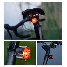 NetHong Bicycle Brake Rear Light USB Rechargeable LED Bike Cycling Taillight Waterproof - Black - View 3